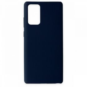 Newface Samsung Galaxy Note 20 Nano İçi Kadife Silikon Lacivert Cep Telefonu Kılıfı