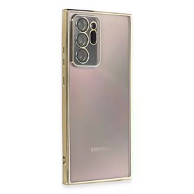 Newface Samsung Galaxy Note 20 Ultra Razer Lensli Silikon - Gold Kılıf