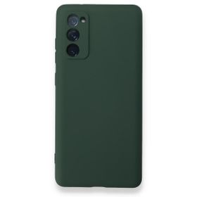 Newface Samsung Galaxy S20 FE Nano İçi Kadife Silikon Koyu Yeşil Cep Telefonu Kılıfı