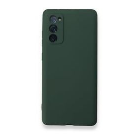 Newface Samsung Galaxy S20 FE Nano İçi Kadife Silikon Koyu Yeşil Cep Telefonu Kılıfı