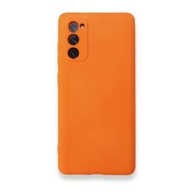 Newface Samsung Galaxy S20 FE Nano İçi Kadife Silikon Turuncu Cep Telefonu Kılıfı
