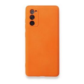 Newface Samsung Galaxy S20 FE Nano İçi Kadife Silikon Turuncu Cep Telefonu Kılıfı
