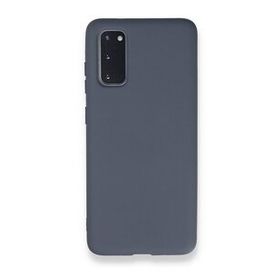 Newface Samsung Galaxy S20 Nano İçi Kadife Silikon Gri Cep Telefonu Kılıfı