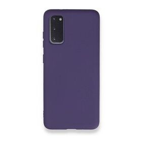 Newface Samsung Galaxy S20 Nano İçi Kadife Silikon Mor Cep Telefonu Kılıfı