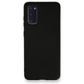 Newface Samsung Galaxy S20 Nano İçi Kadife Silikon Siyah Cep Telefonu Kılıfı