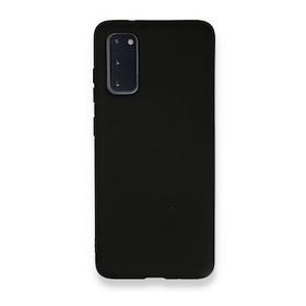 Newface Samsung Galaxy S20 Nano İçi Kadife Silikon Siyah Cep Telefonu Kılıfı