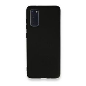 Newface Samsung Galaxy S20 Nano İçi Kadife Silikon Siyah Cep Telefonu Kılıfı
