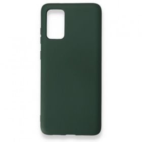 Newface Samsung Galaxy S20 Plus Nano İçi Kadife Silikon Koyu Yeşil Cep Telefonu Kılıfı