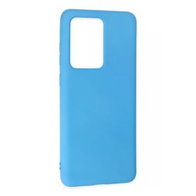 Newface Samsung Galaxy S20 Ultra Nano İçi Kadife Silikon - Mavi Kılıf