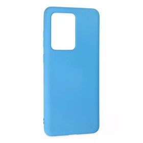 Newface Samsung Galaxy S20 Ultra Nano İçi Kadife Silikon - Mavi Kılıf