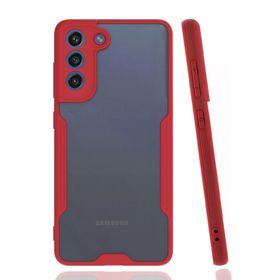 Newface Samsung Galaxy S21 FE Platin Silikon Kırmızı Cep Telefonu Kılıfı