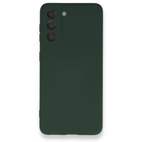 Newface Samsung Galaxy S21 Nano İçi Kadife Silikon Koyu Yeşil Cep Telefonu Kılıfı