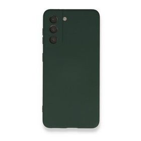 Newface Samsung Galaxy S21 Nano İçi Kadife Silikon Koyu Yeşil Cep Telefonu Kılıfı
