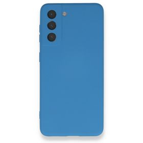 Newface Samsung Galaxy S21 Nano İçi Kadife Silikon Mavi Cep Telefonu Kılıfı