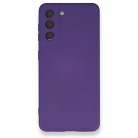 Newface Samsung Galaxy S21 Nano İçi Kadife Silikon Mor Cep Telefonu Kılıfı