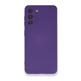 Newface Samsung Galaxy S21 Nano İçi Kadife Silikon Mor Cep Telefonu Kılıfı