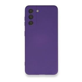 Newface Samsung Galaxy S21 Nano İçi Kadife Silikon Mor Cep Telefonu Kılıfı