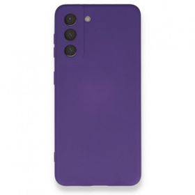 Newface Samsung Galaxy S21 Nano İçi Kadife Silikon Mor Cep Telefonu Kılıfı