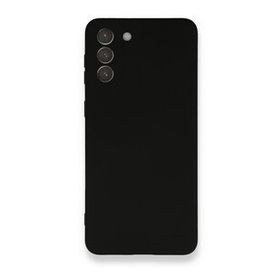 Newface Samsung Galaxy S21 Plus Nano İçi Kadife Silikon Siyah Cep Telefonu Kılıfı