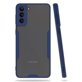 Newface Samsung Galaxy S21 Plus Platin Silikon Lacivert Cep Telefonu Kılıfı