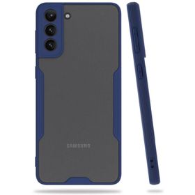 Newface Samsung Galaxy S21 Plus Platin Silikon Lacivert Cep Telefonu Kılıfı