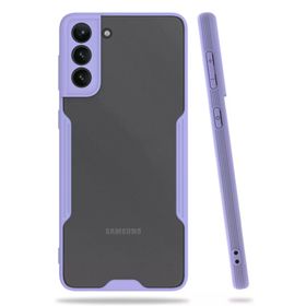 Newface Samsung Galaxy S21 Plus Platin Silikon Lila Cep Telefonu Kılıfı
