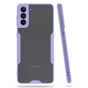 Newface Samsung Galaxy S21 Plus Platin Silikon Lila Cep Telefonu Kılıfı