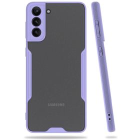 Newface Samsung Galaxy S21 Plus Platin Silikon Lila Cep Telefonu Kılıfı