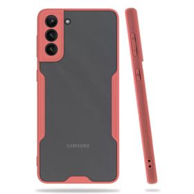 Newface Samsung Galaxy S21 Plus Platin Silikon Pembe Cep Telefonu Kılıfı