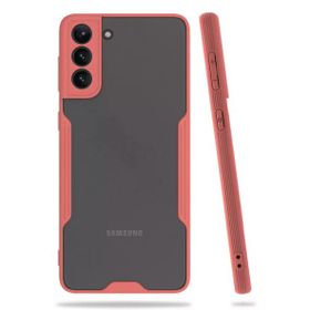 Newface Samsung Galaxy S21 Plus Platin Silikon Pembe Cep Telefonu Kılıfı
