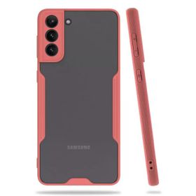 Newface Samsung Galaxy S21 Plus Platin Silikon Pembe Cep Telefonu Kılıfı