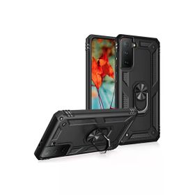 Newface Samsung Galaxy S21 Plus Sofya Yüzüklü Silikon Kapak Siyah Kılıf