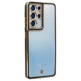Newface Samsung Galaxy S21 Ultra Liva Lens Silikon - Siyah Kılıf