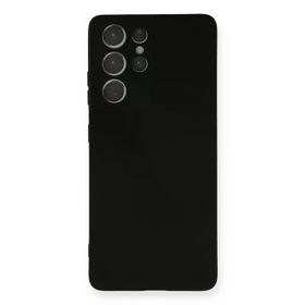 Newface Samsung Galaxy S21 Ultra Nano İçi Kadife Silikon - Siyah Kılıf