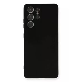 Newface Samsung Galaxy S21 Ultra Nano İçi Kadife Silikon - Siyah Kılıf