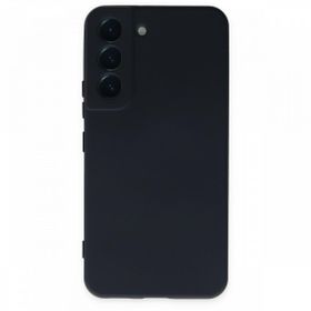 Newface Samsung Galaxy S22 Nano İçi Kadife Silikon Lacivert Cep Telefonu Kılıfı