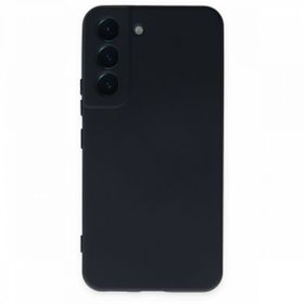Newface Samsung Galaxy S22 Nano İçi Kadife Silikon Lacivert Cep Telefonu Kılıfı