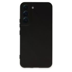 Newface Samsung Galaxy S22 Nano içi Kadife Silikon - Siyah Kılıf