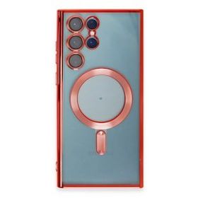 Newface Samsung Galaxy S22 Ultra Kross Magneticsafe Kapak Kırmızı Cep Telefonu Kılıfı