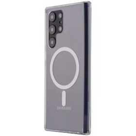 Newface Samsung Galaxy S22 Ultra Magneticsafe Şeffaf Silikon - Şeffaf Kılıf