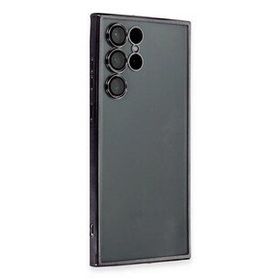 Newface Samsung Galaxy S22 Ultra Razer Lensli Silikon Siyah Cep Telefonu Kılıfı