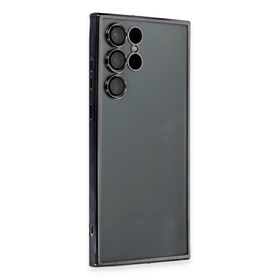 Newface Samsung Galaxy S22 Ultra Razer Lensli Silikon Siyah Cep Telefonu Kılıfı