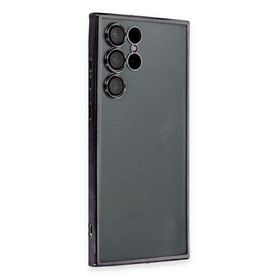 Newface Samsung Galaxy S22 Ultra Razer Lensli Silikon Siyah Cep Telefonu Kılıfı