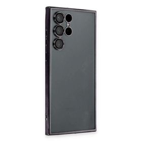 Newface Samsung Galaxy S22 Ultra Razer Lensli Silikon Siyah Cep Telefonu Kılıfı