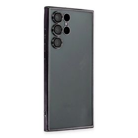 Newface Samsung Galaxy S22 Ultra Razer Lensli Silikon Siyah Cep Telefonu Kılıfı