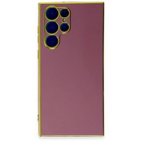 Newface Samsung Galaxy S22 Ultra Volet Silikon - Kırmızı Kılıf