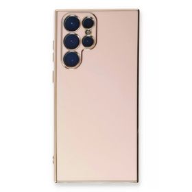 Newface Samsung Galaxy S22 Ultra Volet Silikon - Pembe Kılıf