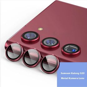 Newface Samsung Galaxy S23 Metal Kırmızı Kamera Lens