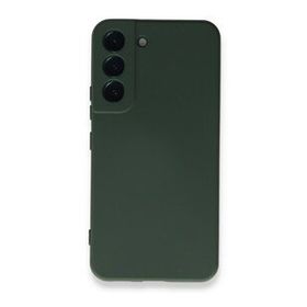 Newface Samsung Galaxy S23 Plus Nano İçi Kadife Silikon Koyu Yeşil Cep Telefonu Kılıfı