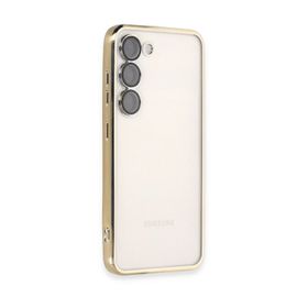 Newface Samsung Galaxy S23 Plus Razer Lensli Silikon - Gold Kılıf